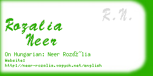 rozalia neer business card